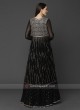 Designer Black Color Gown With Shrug